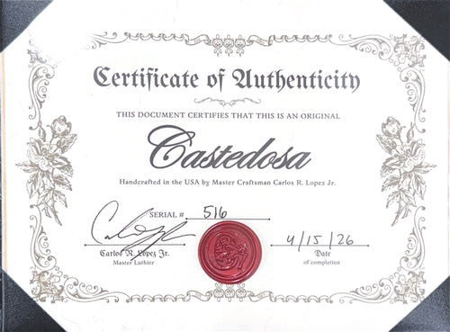 Castedosa Guitars Marianna Carved Top - Aged Aztec Gold #516