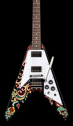 Epiphone Jimi Hendrix Signature "Love Drops" Flying V - Ebony #31003