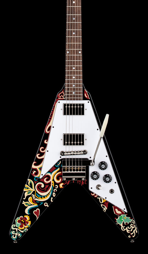 Epiphone Jimi Hendrix Signature "Love Drops" Flying V - Ebony #31003