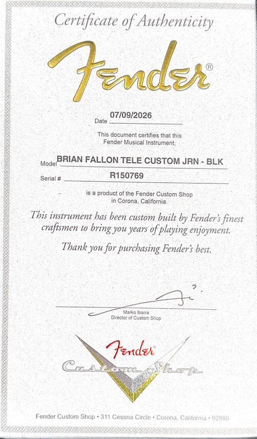 Fender Custom Shop Limited Edition Brian Fallon '59 Telecaster Custom Journeyman Relic - Black #50769