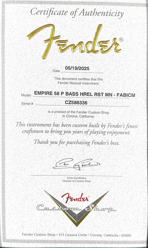 Fender Custom Shop Empire 58 Precision Bass Heavy Relic - Faded Aged Ice Blue Metallic #86336