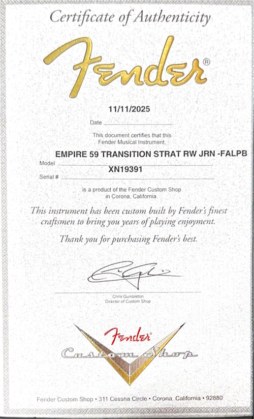 Fender Custom Shop Empire 59 Transition Stratocaster Journeyman Relic - Faded Aged Lake Placid Blue #19391