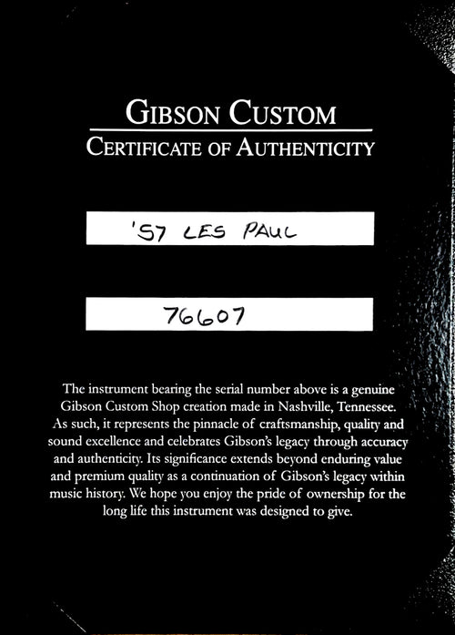 Gibson Custom Shop 1957 Les Paul Goldtop Darkback VOS #76607