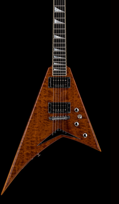 Jackson Custom Shop Korina RR 2H AAA Quilted Sapele Top - Solar Transparent #4208 (Empire Music Spec)