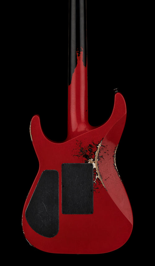 Jackson Custom Shop Korina SL2H FR Heavy Relic - Ferrari Red over Black #11582 (Empire Music Spec)