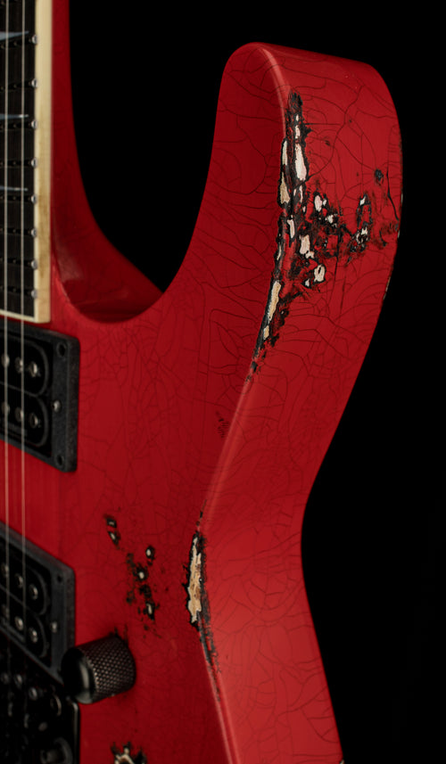 Jackson Custom Shop Korina SL2H FR Heavy Relic - Ferrari Red over Black #11582 (Empire Music Spec)