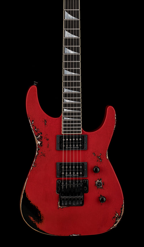 Jackson Custom Shop Korina SL2H FR Heavy Relic - Ferrari Red over Black #11582 (Empire Music Spec)