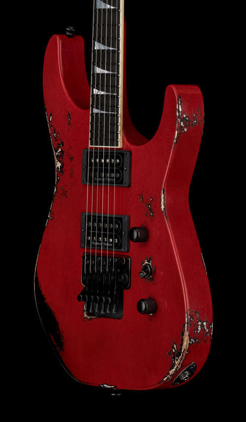 Jackson Custom Shop Korina SL2H FR Heavy Relic - Ferrari Red over Black #11582 (Empire Music Spec)