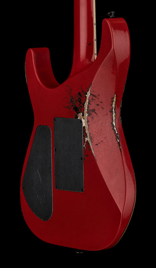 Jackson Custom Shop Korina SL2H FR Heavy Relic - Ferrari Red over Black #11582 (Empire Music Spec)