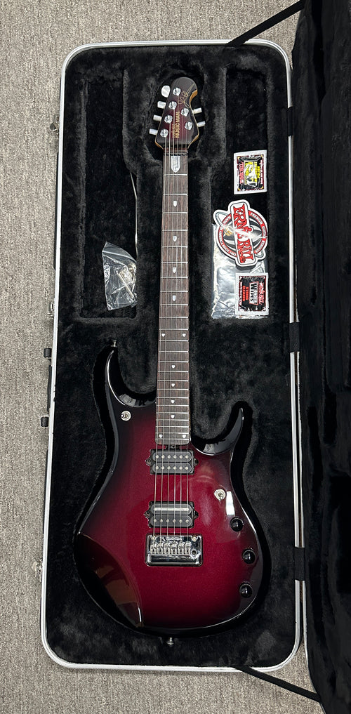 Used Ernie Ball Music Man John Petrucci 6 Piezo (2014) - Pearl Redburst #69739 with Original Hard Case