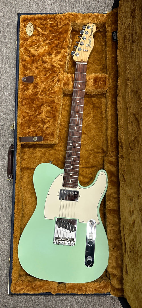Used Fender American Performer Telecaster Hum (2020) - Satin Surf Green #24188 with Hard Case