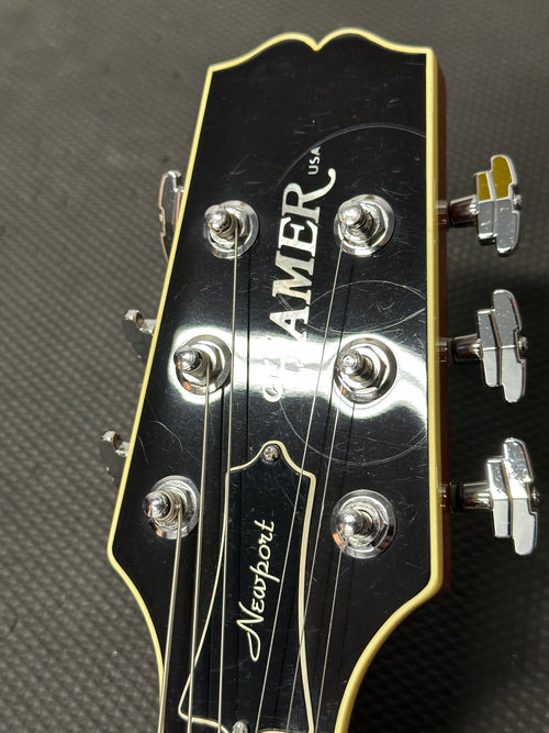 Used Hamer Custom Shop Newport Pro (2003) - Amber #52665 with Original Hard Case