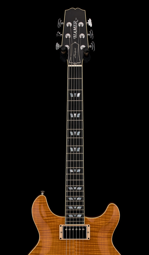 Used Hamer Custom Shop Newport Pro (2003) - Amber #52665 with Original Hard Case