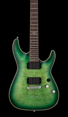 Used Schecter C-1 Platinum (2021) - Emerald Burst #61663 with Hard Case