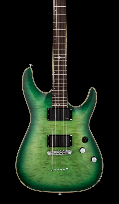 Used Schecter C-1 Platinum (2021) - Emerald Burst #61663 with Hard Case