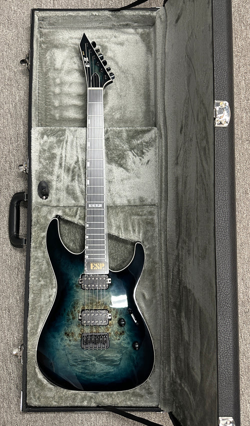 ESP E-II M-II HT - Mercury Blue Burst #ES0465243 (Factory Demonstration Model)