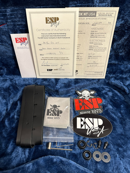 ESP USA Limited Edition M-II DX NT Redwood Burl - Natural Satin #26159