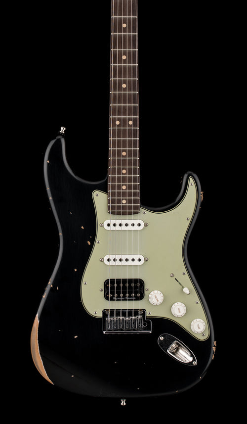 Fender Custom Shop Custom Deluxe HSS S-1 Stratocaster Relic - Black #47650