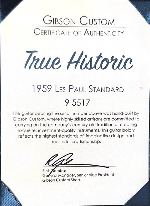 Used Gibson Custom Shop True Historic 1959 Les Paul Standard (2015) - Washed Cherry Sunburst #95517 with Original Hard Case