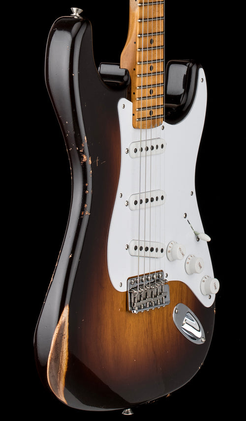 Fender Custom Shop Limited Edition Fat 1954 Stratocaster Relic with Closet Classic Hardware - Wide-Fade Chocolate 2-Color Sunburst #0134