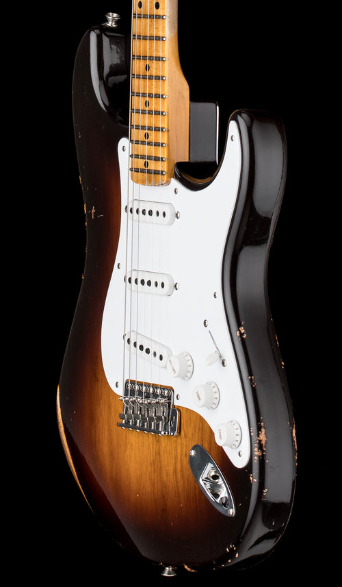 Fender Custom Shop Limited Edition Fat 1954 Stratocaster Relic with Closet Classic Hardware - Wide-Fade Chocolate 2-Color Sunburst #0134