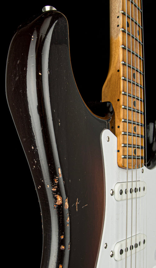 Fender Custom Shop Limited Edition Fat 1954 Stratocaster Relic with Closet Classic Hardware - Wide-Fade Chocolate 2-Color Sunburst #0134