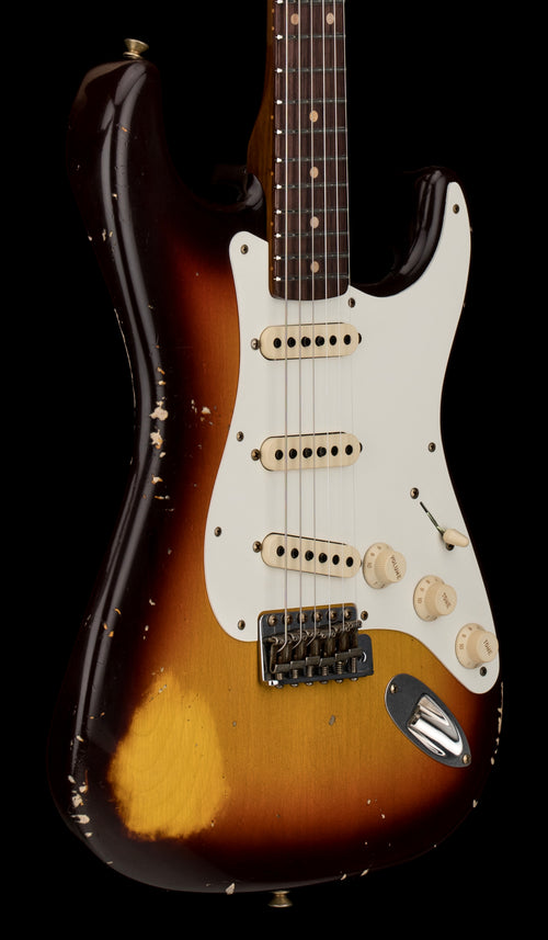 Fender Custom Shop Empire 59 Transition Stratocaster Relic - Faded Aged Chocolate 3-Color Sunburst #19506