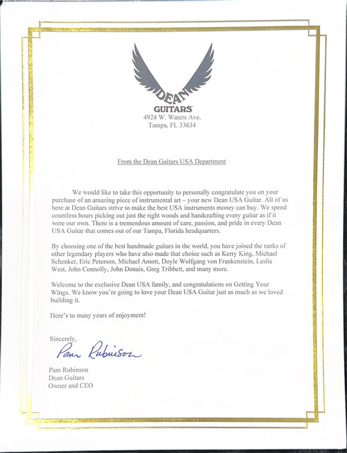 Dean USA ML Flame Top Hardtail String Through - Emerald Green Burst #21093