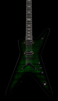 Dean USA ML Flame Top Hardtail String Through - Emerald Green Burst #21093