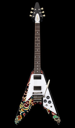 Epiphone Jimi Hendrix Signature "Love Drops" Flying V - Ebony #22766