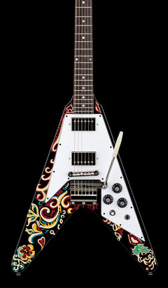 Epiphone Jimi Hendrix Signature "Love Drops" Flying V - Ebony #22766
