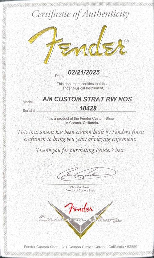 Fender Custom Shop American Custom Stratocaster NOS - Vintage Blonde #18428