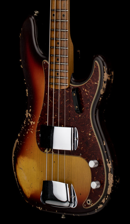 Fender Custom Shop Empire 58 Precision Bass Heavy Relic - Faded Aged Chocolate 3-Color Sunburst #91060