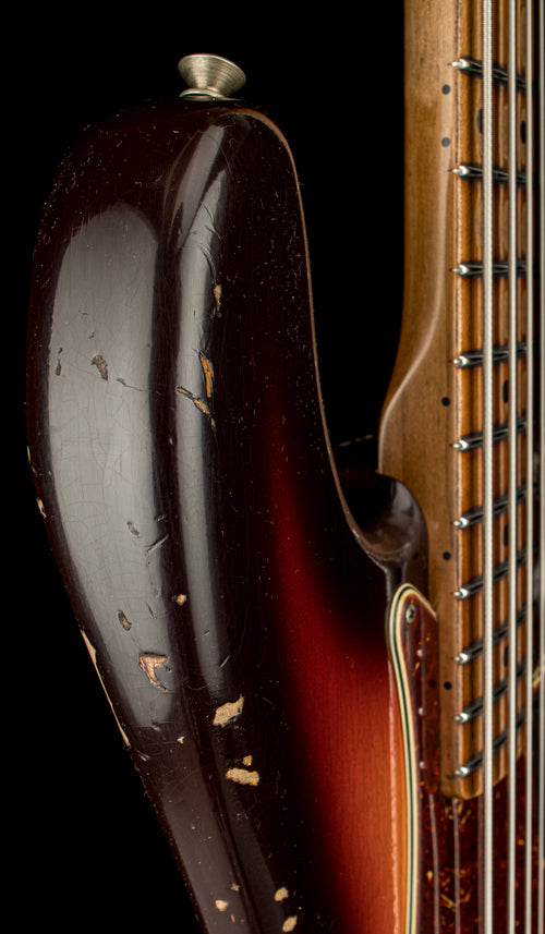 Fender Custom Shop Empire 58 Precision Bass Heavy Relic - Faded Aged Chocolate 3-Color Sunburst #91060