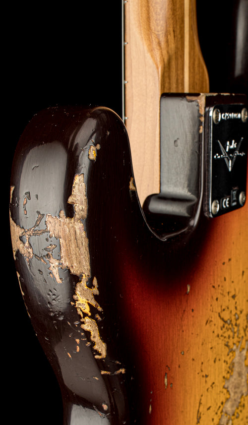 Fender Custom Shop Empire 58 Precision Bass Heavy Relic - Faded Aged Chocolate 3-Color Sunburst #91060
