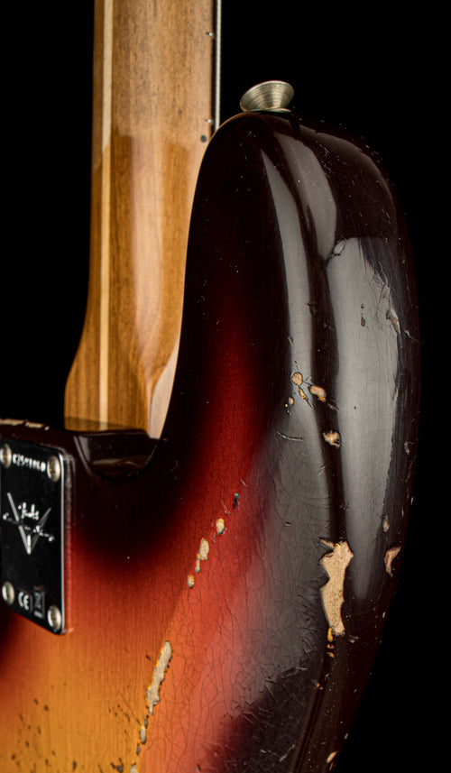 Fender Custom Shop Empire 58 Precision Bass Heavy Relic - Faded Aged Chocolate 3-Color Sunburst #91060
