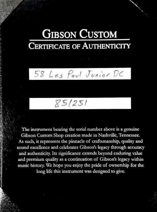 Gibson Custom Shop 1958 Les Paul Junior Double Cut VOS - TV Yellow #51251