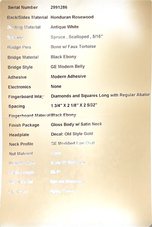 Martin Custom Shop 000-28 Style Honduran Rosewood - Natural #91286 (Empire Music Spec)