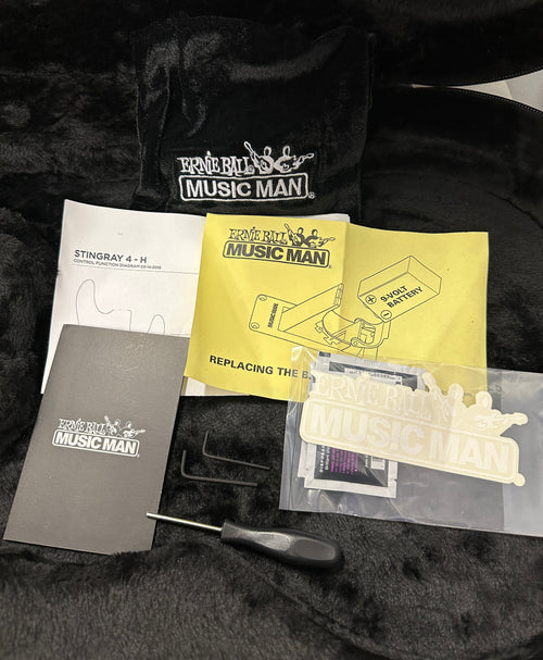 Used Ernie Ball Music Man StingRay Special 4 H - Raspberry Burst #99559 with Original Case