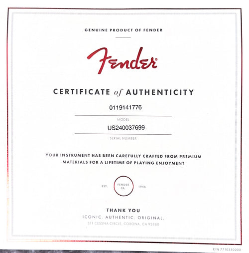 Used Fender American Ultra II Stratocaster (2024) - Noble Blue #37699 with Original Hard Case