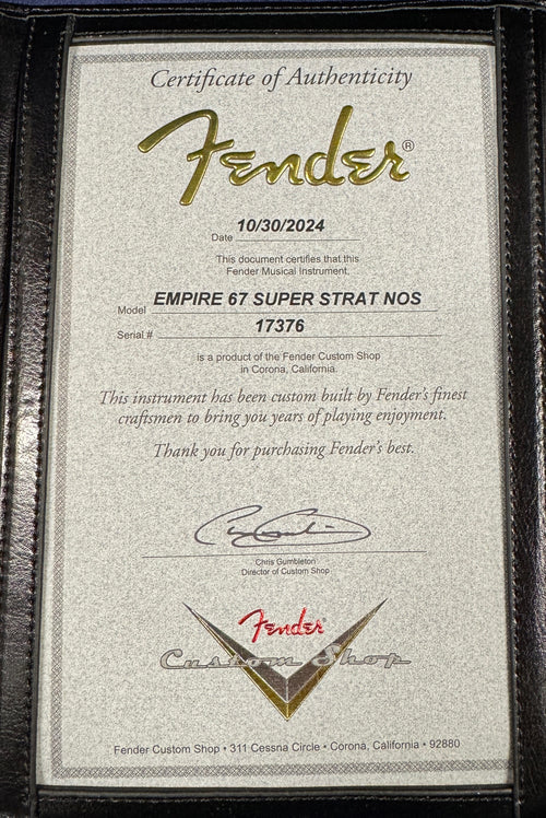 Fender Custom Shop Empire 67 Super Stratocaster HSS NOS - Blaze Gold #17376 (Open Box)