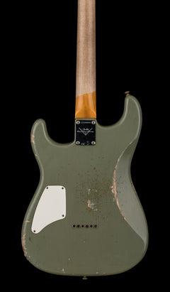 Fender Custom Shop 1966 Stratocaster SH Heavy Relic - Super Faded Aged Antique Olive Drab #88896