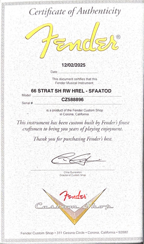 Fender Custom Shop 1966 Stratocaster SH Heavy Relic - Super Faded Aged Antique Olive Drab #88896