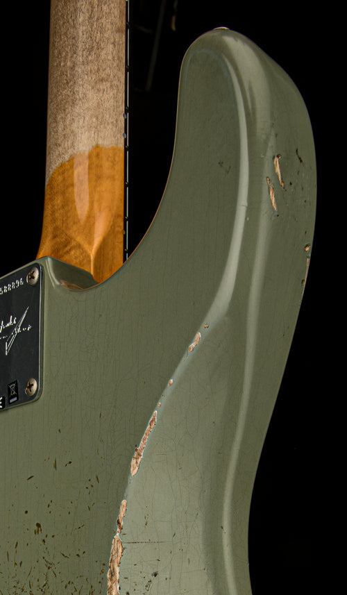 Fender Custom Shop 1966 Stratocaster SH Heavy Relic - Super Faded Aged Antique Olive Drab #88896