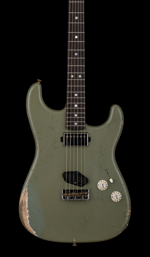 Fender Custom Shop 1966 Stratocaster SH Heavy Relic - Super Faded Aged Antique Olive Drab #88896