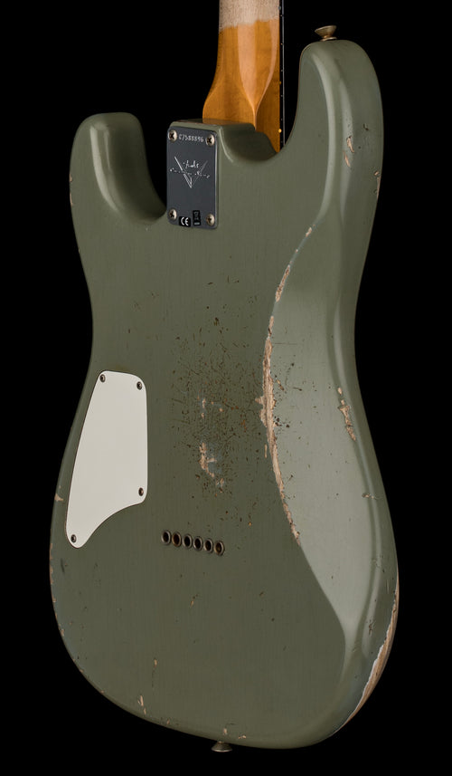 Fender Custom Shop 1966 Stratocaster SH Heavy Relic - Super Faded Aged Antique Olive Drab #88896