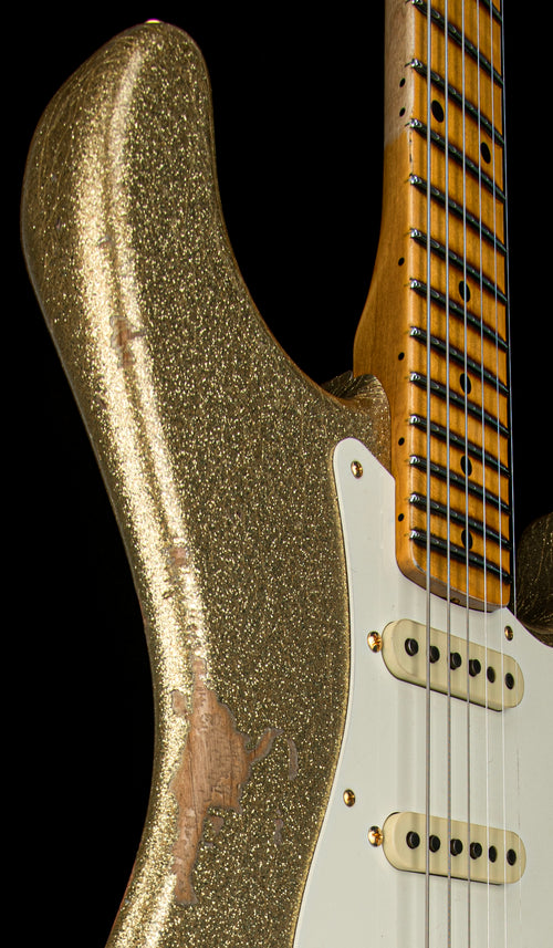 Fender Custom Shop Limited Edition 1957 Stratocaster Relic/Closet Classic Hardware - Gold Sparkle #81652