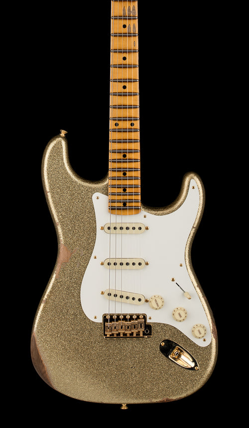 Fender Custom Shop Limited Edition 1957 Stratocaster Relic/Closet Classic Hardware - Gold Sparkle #81652