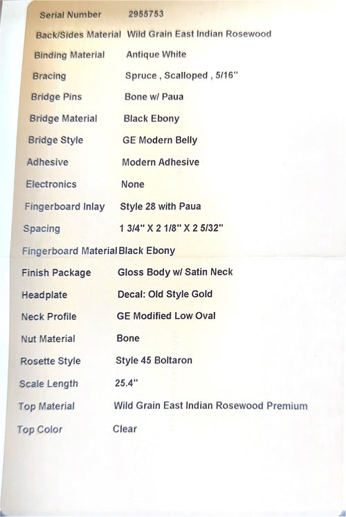 Martin Custom Shop HD-28 Style Wild Grain Rosewood #55753 (Empire Music Spec)