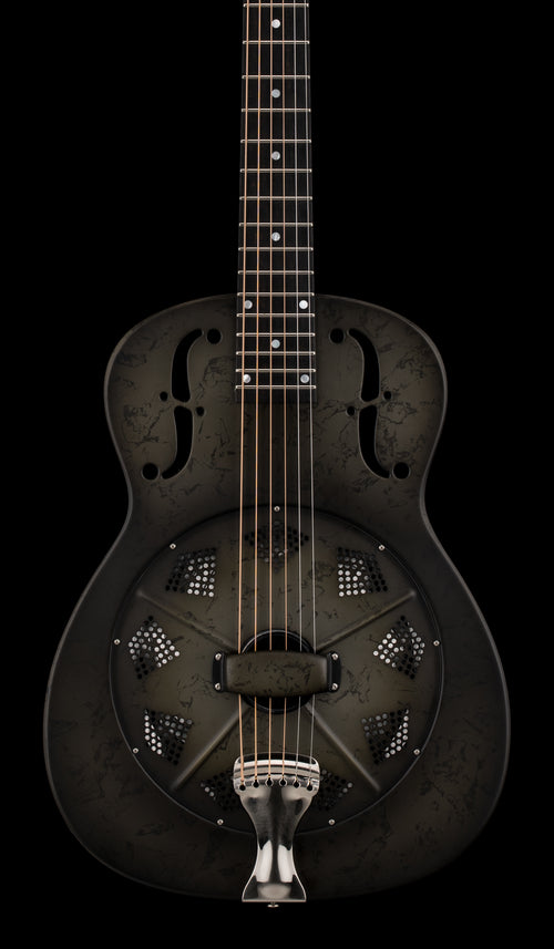 Used National NRP-B 14-Fret Resonatior - Black Rust #18917 with Original Hard Case